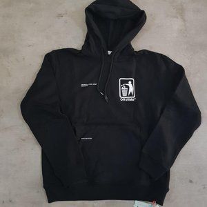 Off-White Black Hoodie With Take Care Printed